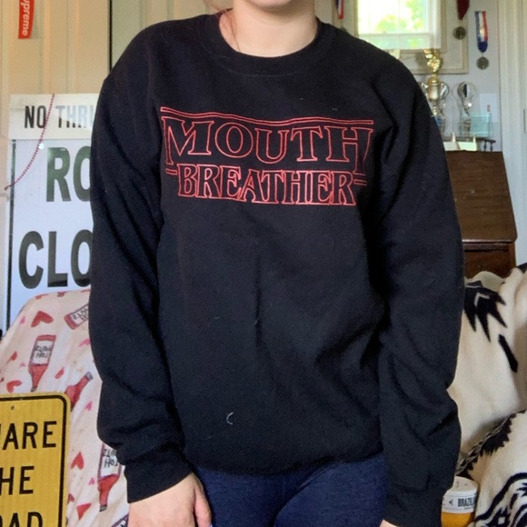 Stranger things mouthed breather sweatshirt - Picture 1 of 2